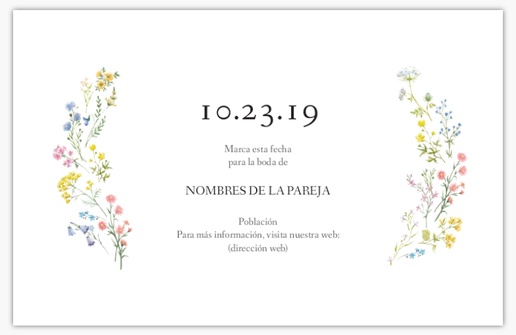 Vista previa del diseño de Galería de diseños de tarjetas save the date para floral, 18,2 x 11,7 cm