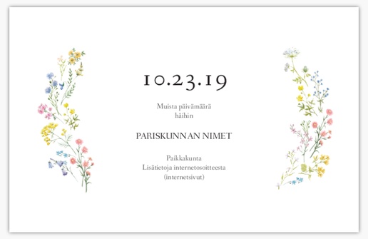 Mallin esikatselu Mallivalikoima: Kukat Muista päivämäärä -kortit, 18.2 x 11.7 cm