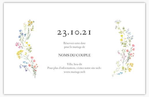 Aperçu du graphisme pour Galerie de modèles : cartes « save the date » pour fleurs, 18.2 x 11.7 cm