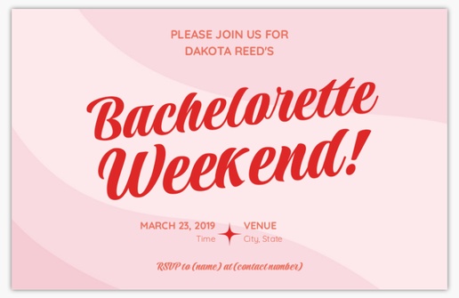 A retro bachelorette weekend gray red design for Wedding