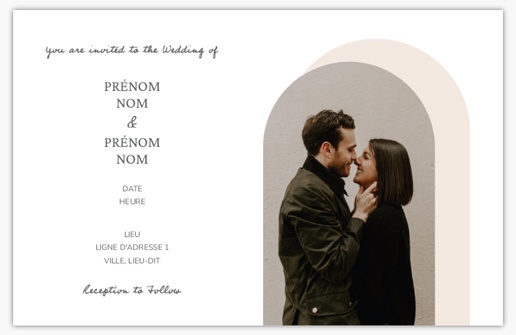 Aperçu du graphisme pour Galerie de modèles : Faire-part de mariage, Photo, 4,6 x 7,2 po Non pliées