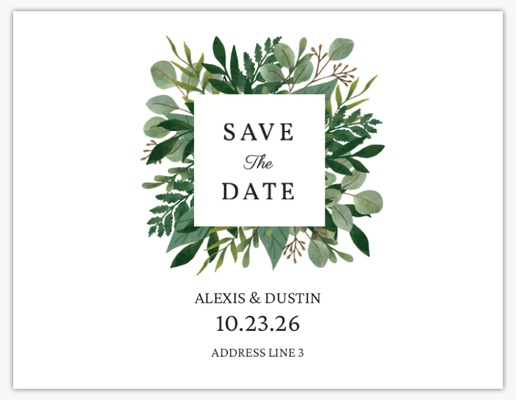 A wedding save the date traditional greenery green design for Season
