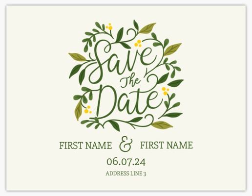 Design Preview for Design Gallery: Save the Date Cards, 5.5" x 4"