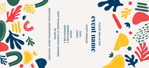 Design Preview for Design Gallery: Business Invitations & Announcements, Flat 21 x 9.5 cm