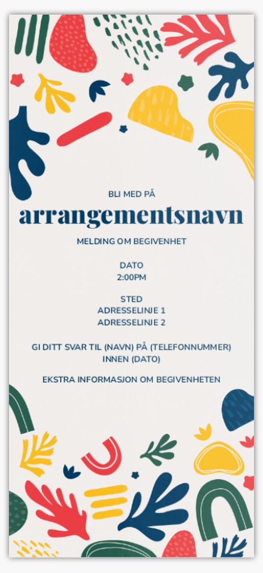 Forhåndsvisning av design for Designgalleri: Bedrift Invitasjoner og kort, Ensidig 21 x 9.5 cm