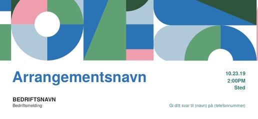Forhåndsvisning av design for Designgalleri: Fet og fargerik Invitasjoner og kort, Ensidig 21 x 9.5 cm