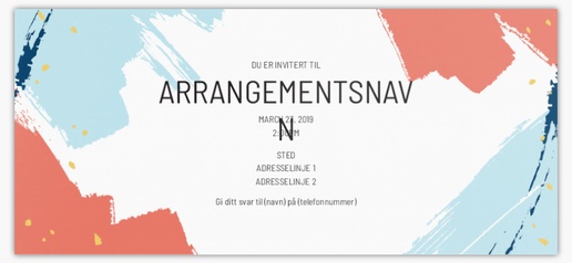Forhåndsvisning av design for Designgalleri: Bursdag Invitasjoner og kort, Ensidig 21 x 9.5 cm