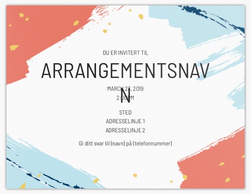Forhåndsvisning av design for Designgalleri: Bursdag Invitasjoner og kort, Ensidig 14 x 10,1 cm