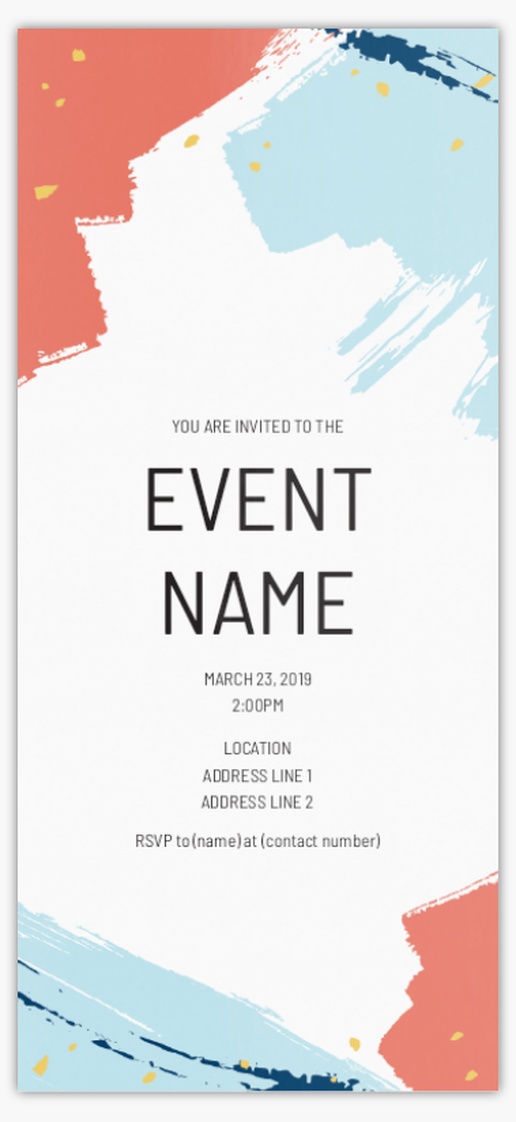Design Preview for Design Gallery: Bold & Colourful Invitations & Announcements, Flat 21 x 9.5 cm