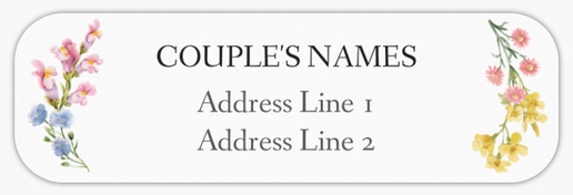 Design Preview for Design Gallery: Wedding Return Address Labels, White Paper