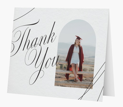 A grad party photo white gray design for Graduation with 1 uploads