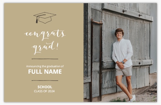 Design Preview for Graduation Announcements Invitations & Announcements Templates, 4.6” x 7.2” Flat