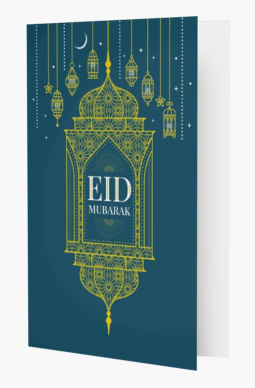 A eid elaborate blue green design for Elegant
