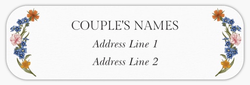 Design Preview for Elegant Return Address Labels Templates, White Paper