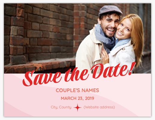 Design Preview for Design Gallery: Vintage Save The Date Cards, 13.9 x 10.7 cm