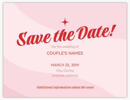Design Preview for Retro Save the Date Cards Templates, 5.5" x 4"