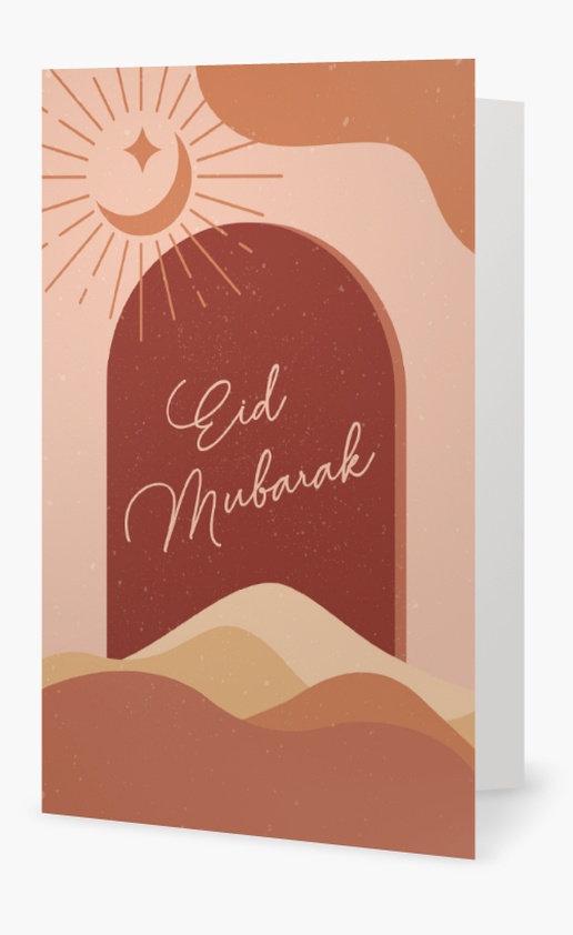Un eid mubarak pastel diseño marrón crema para Tema