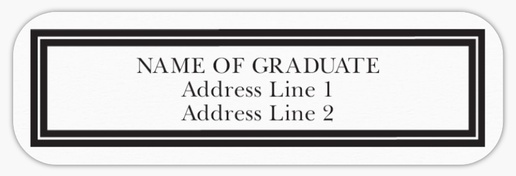 Design Preview for Design Gallery: Graduation Return Address Labels, White Paper