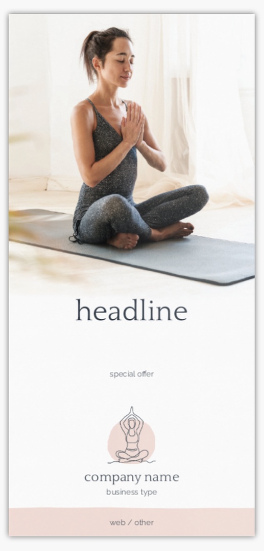 Design Preview for Design Gallery: Yoga & Pilates Postcards, DL (99 x 210 mm)