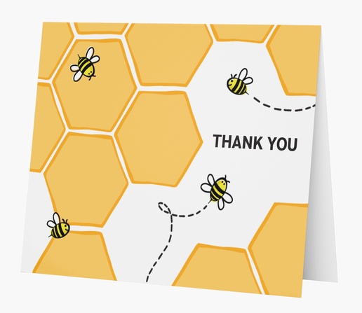 A bumblebee bee invitations yellow white design for Child Birthday