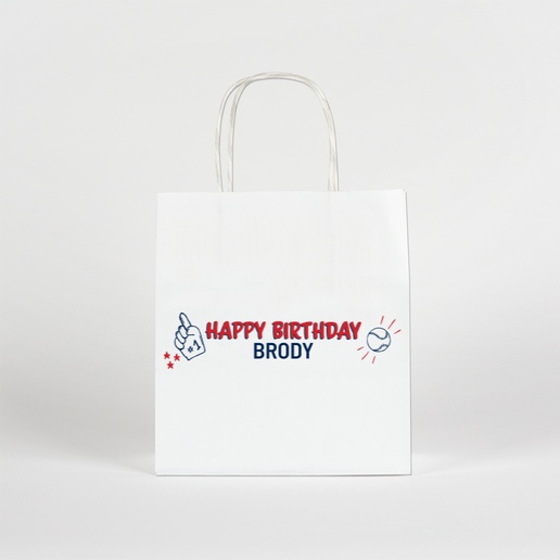A happy birthday baseball red blue design for Sports