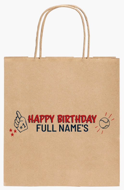 Design Preview for Design Gallery: Birthday Standard Kraft Paper Bags, 190 x 80 x 210 mm