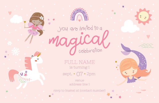 Design Preview for Design Gallery: Fun & Whimsical Invitations & Announcements, 4.6” x 7.2” Flat