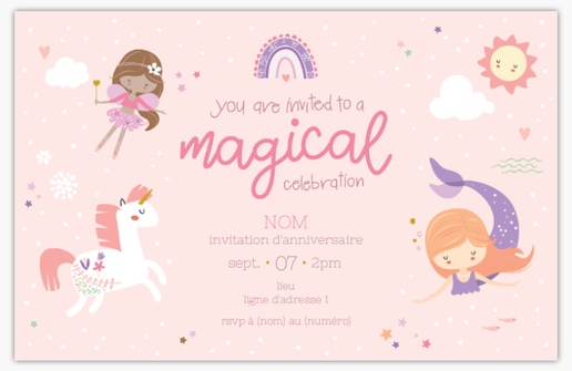 Aperçu du graphisme pour Galerie de modèles : Faire-part et invitations, Anniversaire, 4,6 x 7,2 po Non pliées