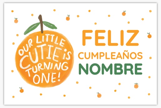 Un little cutie feliz cumpleaños diseño naranja crema para Cumpleaños