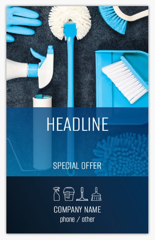A residential cleaning clean black blue design for Modern & Simple