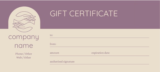 Design Preview for  Gift Certificates Templates