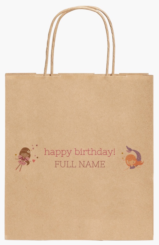 Design Preview for Design Gallery: Fun & Whimsical Standard Kraft Paper Bags, 190 x 80 x 210 mm