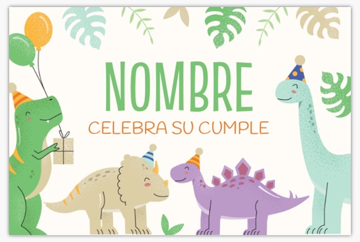 Un cumpleaños dino fiesta de dinosaurios diseño blanco gris para Cumpleaños