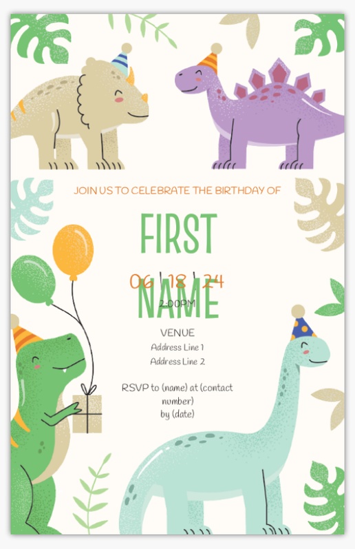 Design Preview for Fun & Whimsical Invitations & Announcements Templates, 4.6” x 7.2” Flat