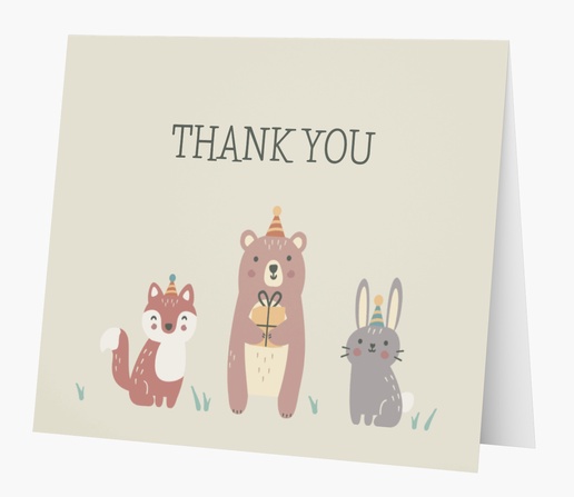 Design Preview for Birthday Custom Thank You Cards Templates, Folded 5.5" x 4"