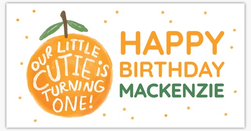A kids cutie green orange design for Child Birthday