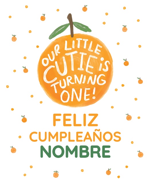Un cabritos cutie diseño gris naranja para Cumpleaños significativos