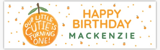 A kids birthday kids orange cream design for Milestone Birthday