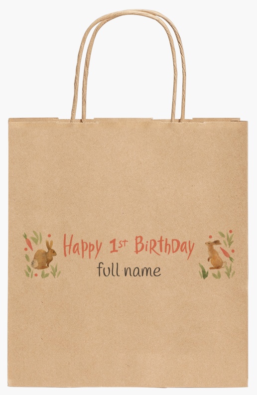 Design Preview for Design Gallery: Animals Standard Kraft Paper Bags, 19 x 8 x 21 cm