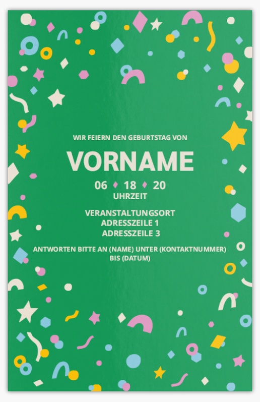 Designvorschau für Geburtstagseinladungen (Kinder) , 18.2 x 11.7 cm