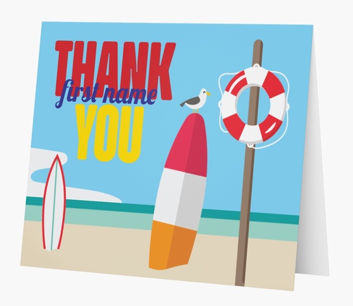 Design Preview for Design Gallery: Birthday Custom Thank You Cards, Folded 5.5" x 4"