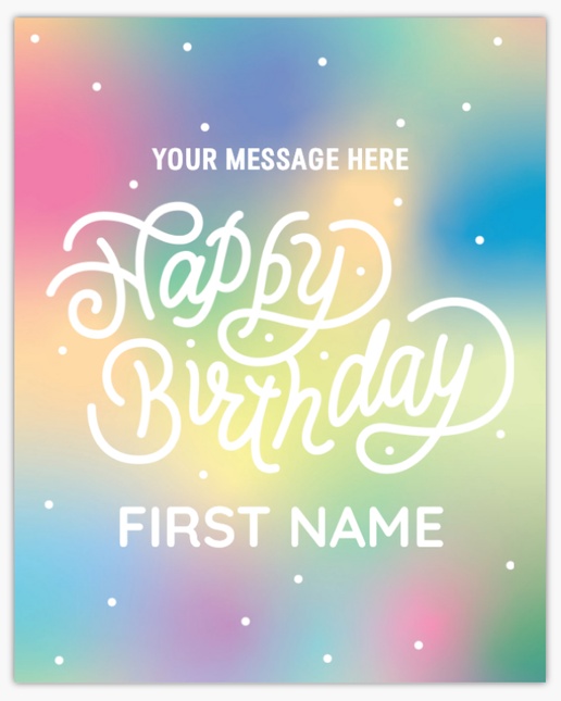 Design Preview for Birthday Foam Boards Templates, 16" x 20"
