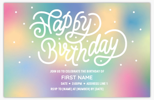 Design Preview for Sweet 16 Invitations & Announcements Templates, 4.6” x 7.2” Flat