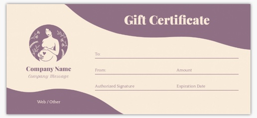 Design Preview for Design Gallery: Health & Wellness Gift Certificates