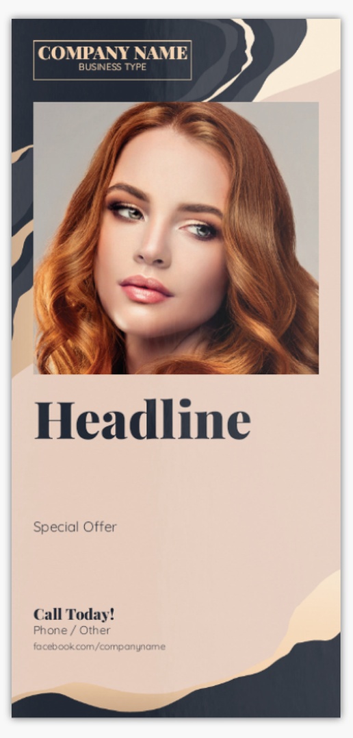 Design Preview for Design Gallery: Hair Salons Postcards, DL (99 x 210 mm)