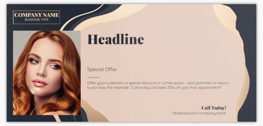 Design Preview for Design Gallery: Hair Salons Postcards, DL (99 x 210 mm)