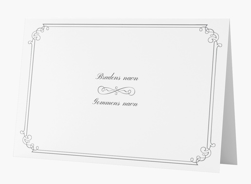 Forhåndsvisning af design for Designgalleri: Typografisk Bryllupsinvitationer, Tosidet 18.2 x 11.7 cm