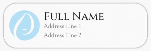 Design Preview for Hair Salons Return Address Labels Templates, White Paper