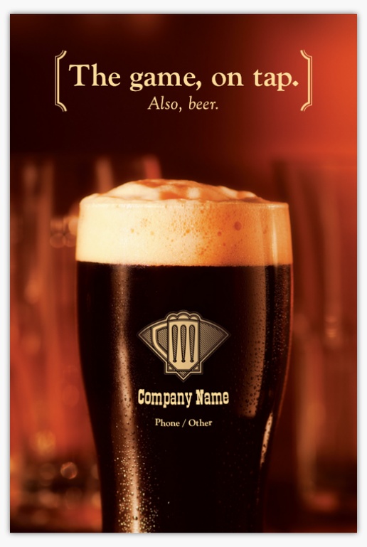 A bar beer black brown design