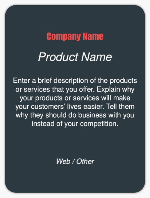 Design Preview for Technology Product Labels on Sheets Templates, 3" x 4" Rounded Rectangle